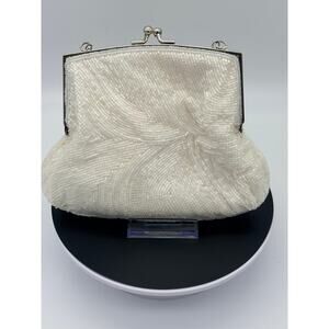 VINTAGE Walborg White Micro-Beaded Evening Clutch